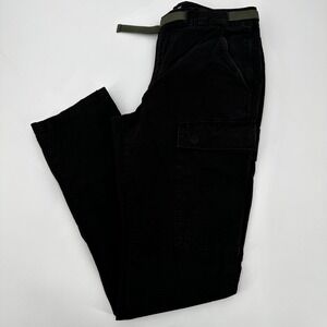 Roark Men's 32 Black Cargo Pants Belted Adventure Utility Pockets